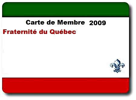 carte de membre 2009